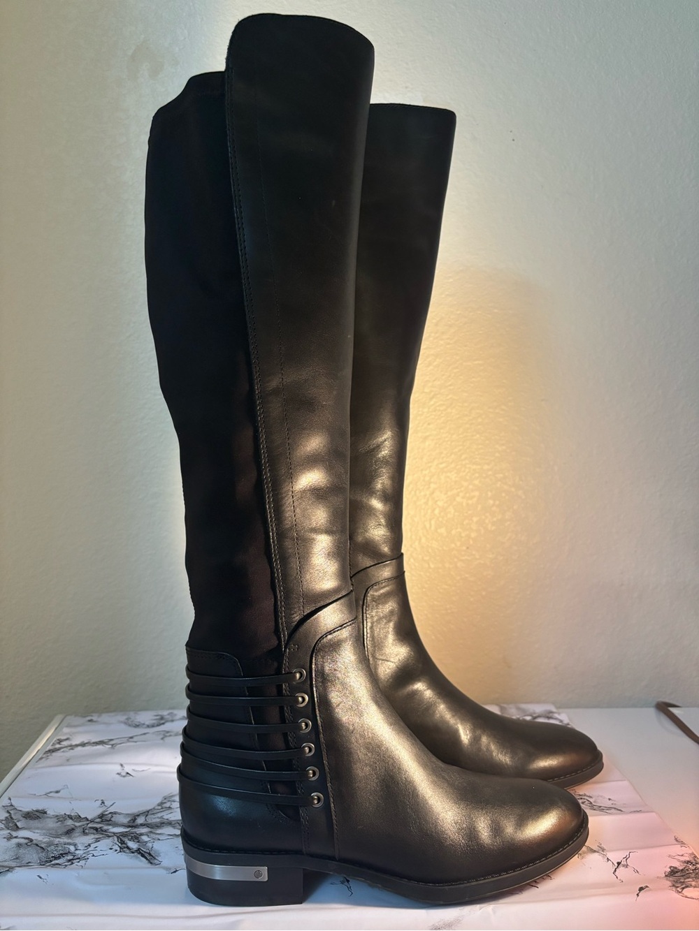 Vince Camuto Black Over-the-Knee Riding Boots